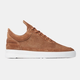 Sneaker Filling Pieces Low Top Perforated Organic Brown Men-Schuhgröße 43