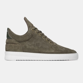 Filling Pieces Men Low Top Perforated Organic Green
