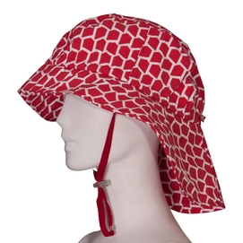 Chapeau de Pêche Happy Rainy Days Fisherman's Roxy Voronoi Rouge Blanc