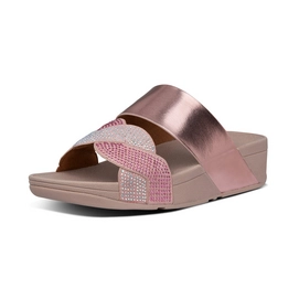 FitFlop Paisley Rope Slides Soft Pink