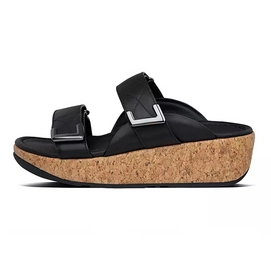 Flips Flops FitFlop Remi Adjustable Slides All Black-Shoe size 36