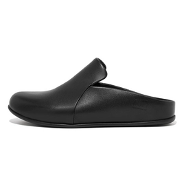 FitFlop Women Chrissie II Haus Leather Slippers All Black-Schoenmaat 36