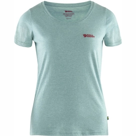 T-Shirt Fjällräven Logo Clay Blue-Melange Damen