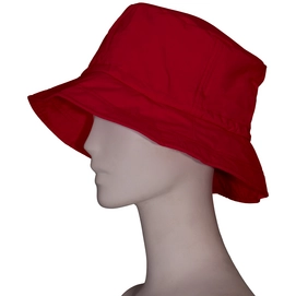 Rain Hat Happy Rainy Days Foldable Rosa Red-One Size