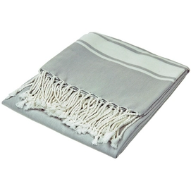 Fouta Sensei Ibiza Gris Perle Blanc