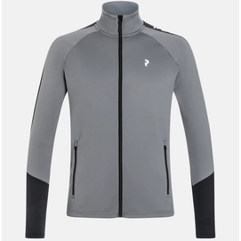 Jas Peak Performance Men Rider Mid Zip Jacket Grey Melange Black