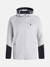 Jas Peak Performance Men Rider Mid Zip Hood Grey Melange Black