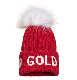 Muts Goldbergh Women Hodd Real Fur Ruby Red