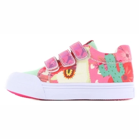 Sneaker Go Banana's Girls Klittenband Alpaca Pink Green-Schoenmaat 20