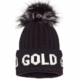Hat Goldbergh Women Hodd Beanie Real Raccoon Fur Black