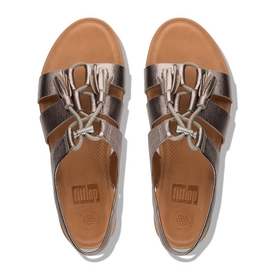 Sandaal FitFlop Gladdie™ Lace-Up Leather Sandal Leather Bronze