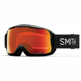 Masque de Ski Smith Grom Junior Black / ChromaPop Everyday Red Mirror