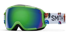 Skibrille Smith Grom Junior Reactor Creature Frame Green Sol-X Mirror Kinder