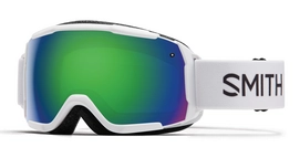 Smith Grom Junior White Frame Green Sol-X Mirror Skibril