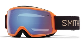 Smith Grom Junior Neon Orange Sunset Frame Blue Sensor Mirror Skibril