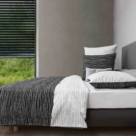 Dekbedovertrek Heckett & Lane Refined Velvet Touch Gradara Zwart Wit Katoen