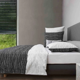 Bettwäsche Heckett & Lane Refined Gradara Schwarz Weiss Baumwolle