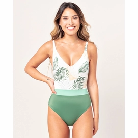 Badeanzug Rip Curl Coastal Palms Cheeky White Damen