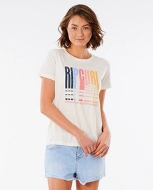 T-Shirt Rip Curl Femmes Golden State Standard Tee Bone