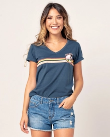 T-Shirt Rip Curl Femmes Golden State V Neck Navy
