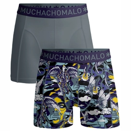 Boxershort Muchachomalo Boys shorts Price Guns N Roses Print/Grey (2-pack)-Maat 104