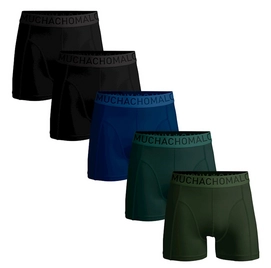 Boxershort Muchachomalo Men Light Cotton Solid Green (5-Pack)-S