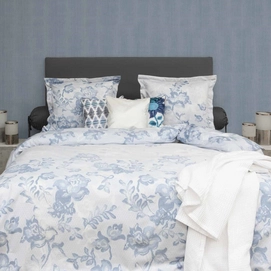Bettwäsche Heckett & Lane Refined Hazel Blau Mako-Satin