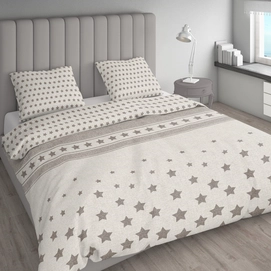 Dekbedovertrek Ambianzz Herring Stars Light Taupe Katoen