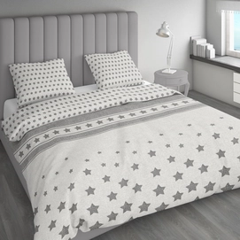 Dekbedovertrek Ambianzz Herring Stars Light Grey Katoen