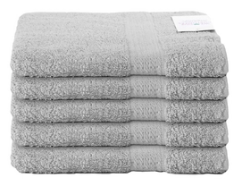 Serviette de Toilette Nightlife Light Grey (50 x 100 cm) (set de 5)