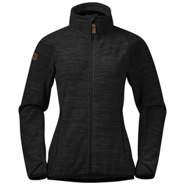 Sweatjacke Bergans Hareid Fleece NoHood Black Melange Solid Charcoal Damen
