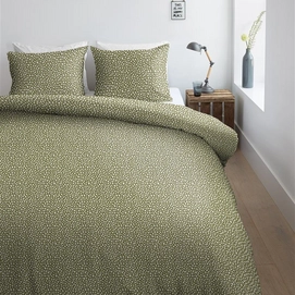 Housse de Couette Ambiante Harley Olive Green Satin-140 x 200 / 220 cm | 1-personne