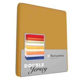 Drap-Housse Romanette Ocre (Double Jersey)-Lits Doubles (120/140/150 x 200/210/220 cm)