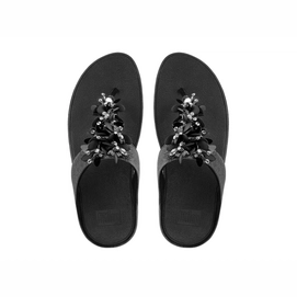 Slipper FitFlop Boogaloo™ Toe-Post Leather Black