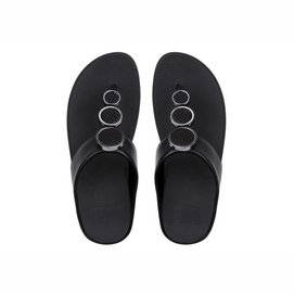 Slipper FitFlop Halo™ Toe Thong Leather Black