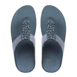 Slipper FitFlop Sparklie™ Crystal Toe-Post Pewter