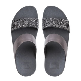 Slipper FitFlop Sparklie™ Crystal Slide Pewter
