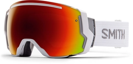 Skibril Smith I/O 7 White Frame/Red Sol X Mirror/Blue Sensor Mirror Lens