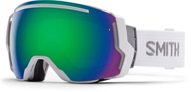 Skibril Smith I/O 7 White Frame/Green Sol X Mirror/Red Sensor Mirror Lens