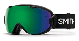 Masque de ski Smith I/OS Black / ChromaPop Sun Green Mirror 2018 Noir