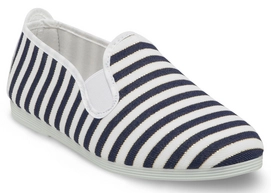 Instapper Dames Flossy Italica Navy Gold Stripe