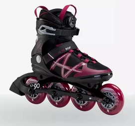Inline skate K2 Alexis 90 BOA Black Burgundy.1