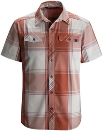 Blouse Black Diamond Men Ss Technician Shirt Rust-Aluminum Plaid
