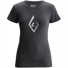 T-Shirt Black Diamond Women Ss Brushstroke Tee Smoke-XL