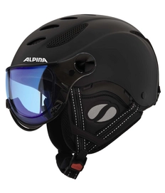 Ski Helmet Alpina Jump JV VHM Black Matte Varioflex Mirro