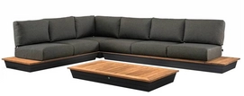 Loungeset Suns Java Hoekopstelling Groot Matt Royal Grey / Blended Anthracite
