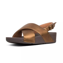 FitFlop Lulu™ Cross Back Strap Sandals Leather Bronze