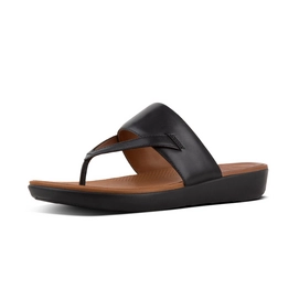 Slipper FitFlop Delta Toe Thong Leather Black