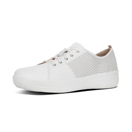 FitFlop F-Sporty Scoop-Cut Perf Leather Urban White