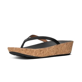 FitFlop Linny Toe Thong Leather Black